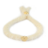 Armbanden set crème leopard